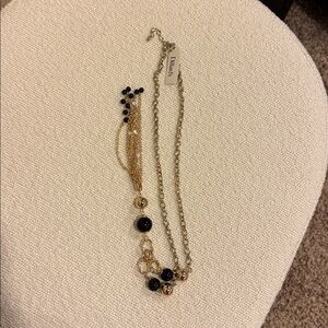 Jet Black and Gold tone necklace!